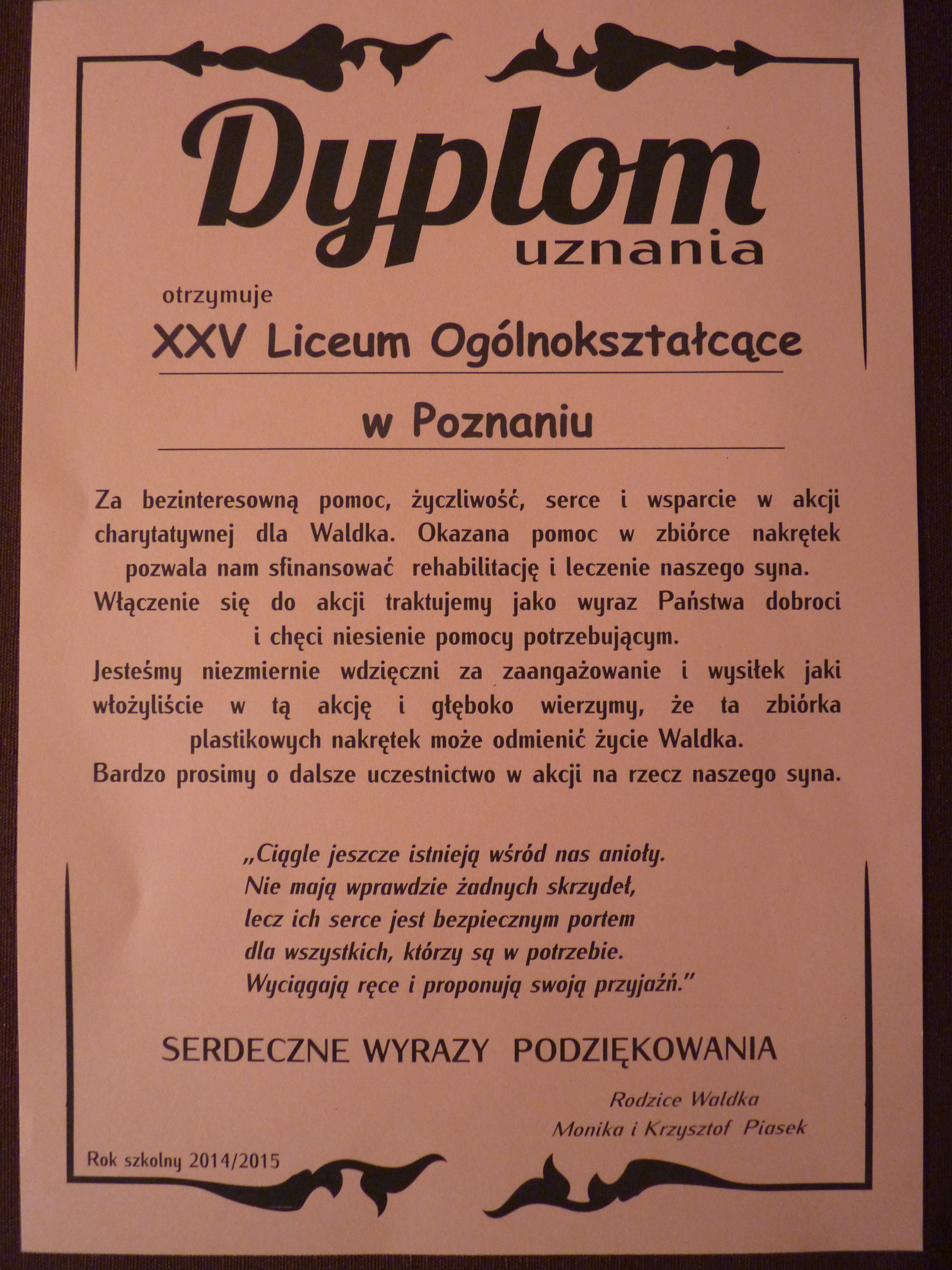 dyplom waldek